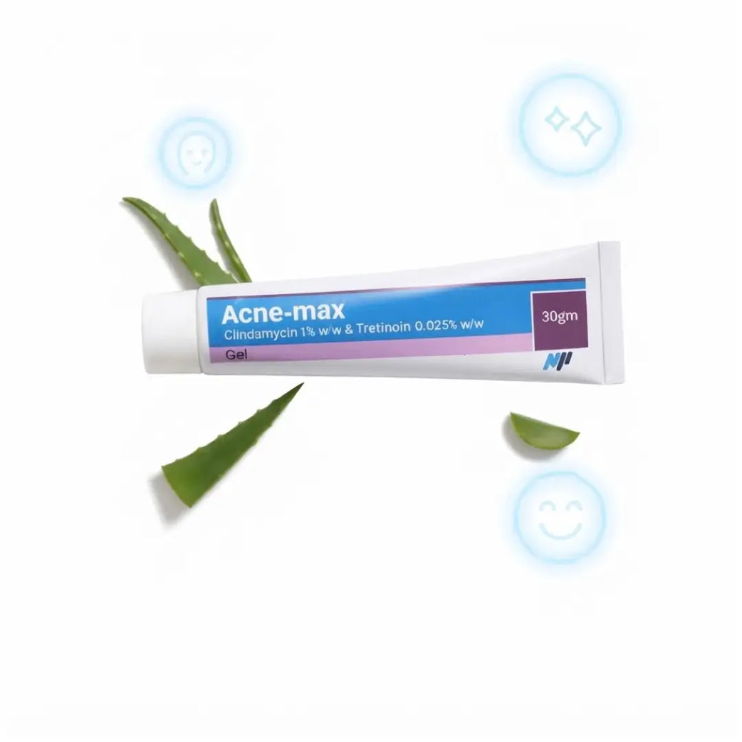 Acne-Max Gel 30g – Clindamycin Phosphate & Tretinoin Topical Gel