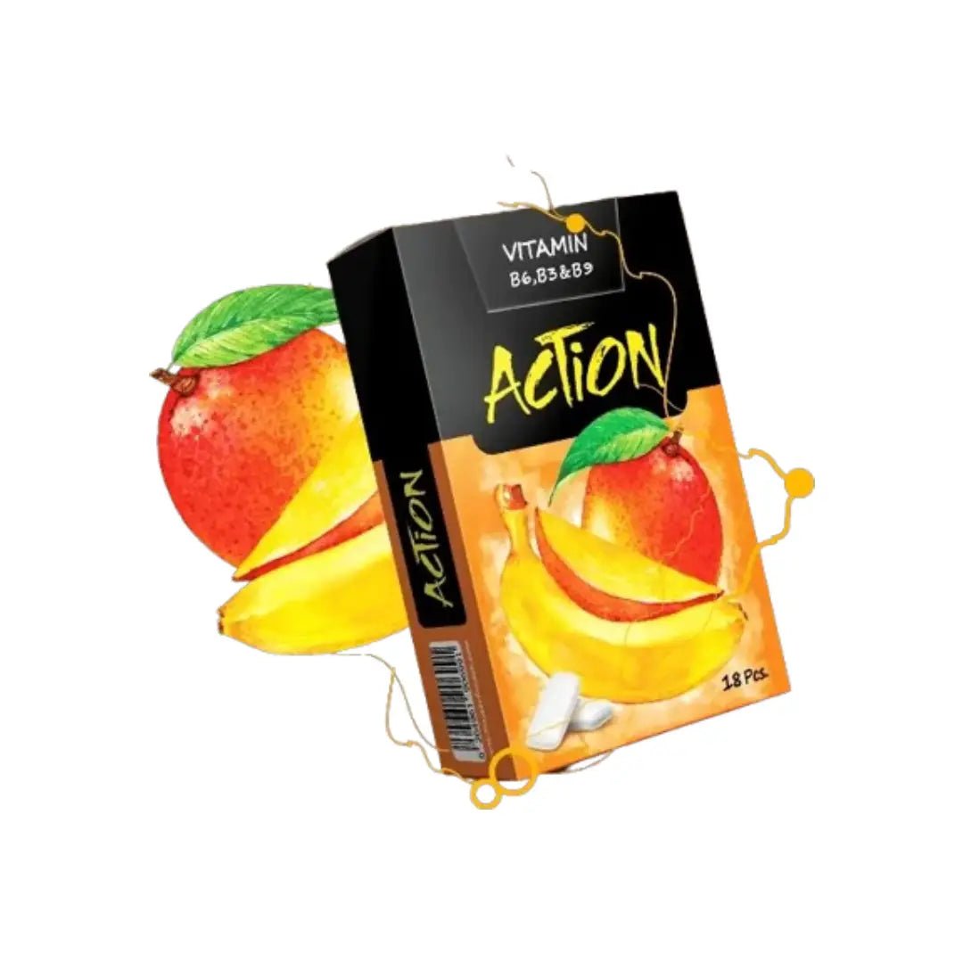 Action Gum Banana Mango Flip Top 18s