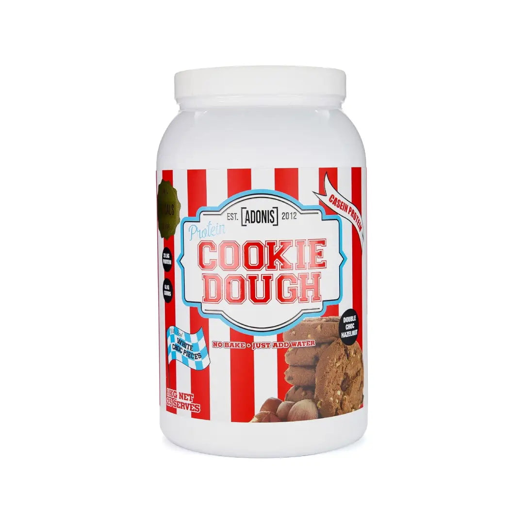 Adonis Cookie Dough Double Choco Hazelnut 1kg 25 Servings – Protein Cookie Dough Mix