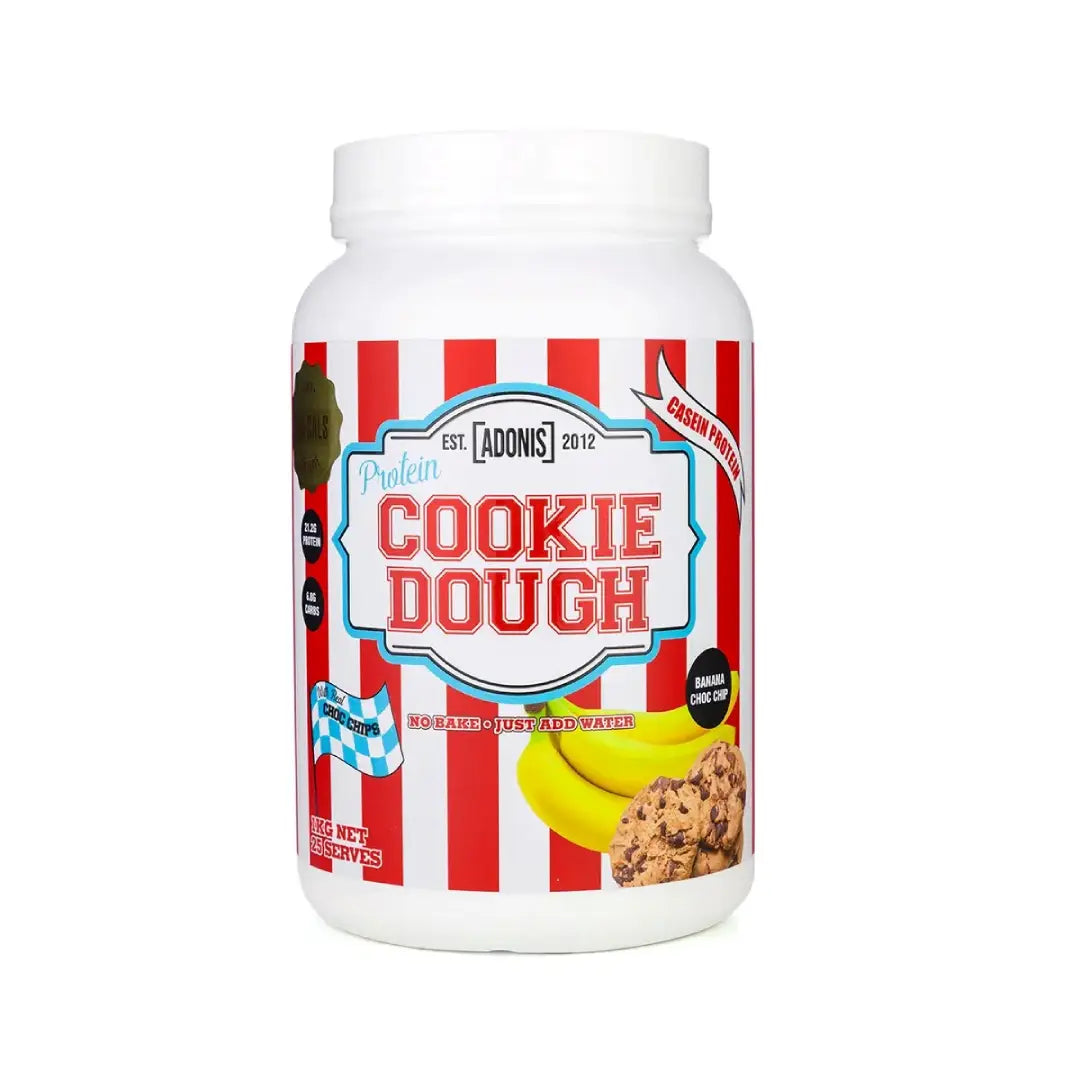 Adonis Protein Cookie Dough Banana Choc Chip 1kg 25 Servings – Protein Mix