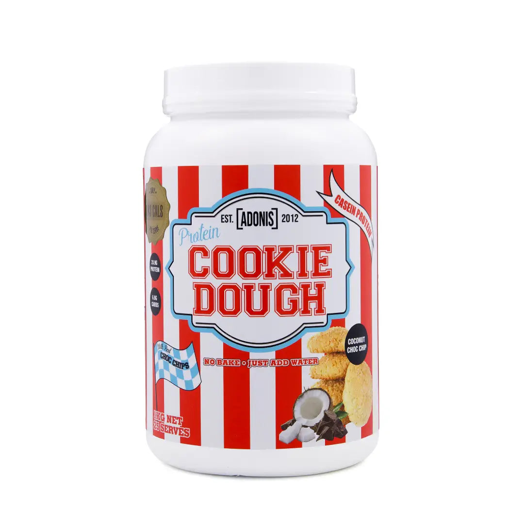 Adonis Protein Cookie Dough Coconut Choc Chip 1kg – 25 Servings