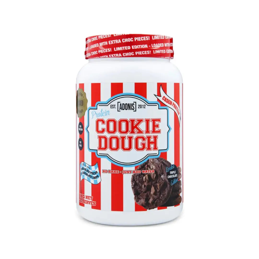ADONIS Protein Cookie Dough Triple Chocolate 1kg – High Protein Dessert Mix, 20 Servings