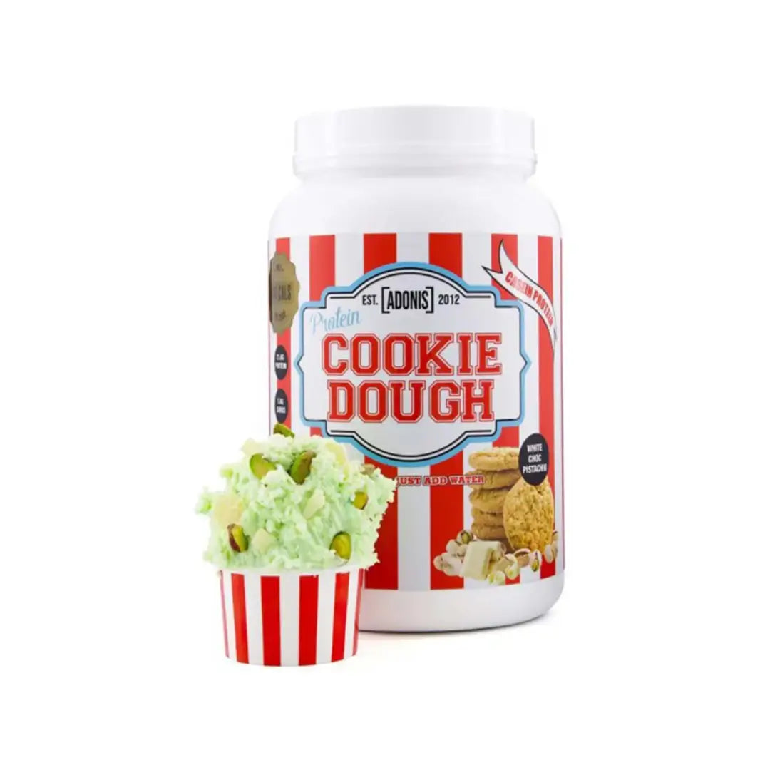 ADONIS Protein Cookie Dough White Choco Pistachio 1kg – High Protein Dessert Mix, 25 Servings