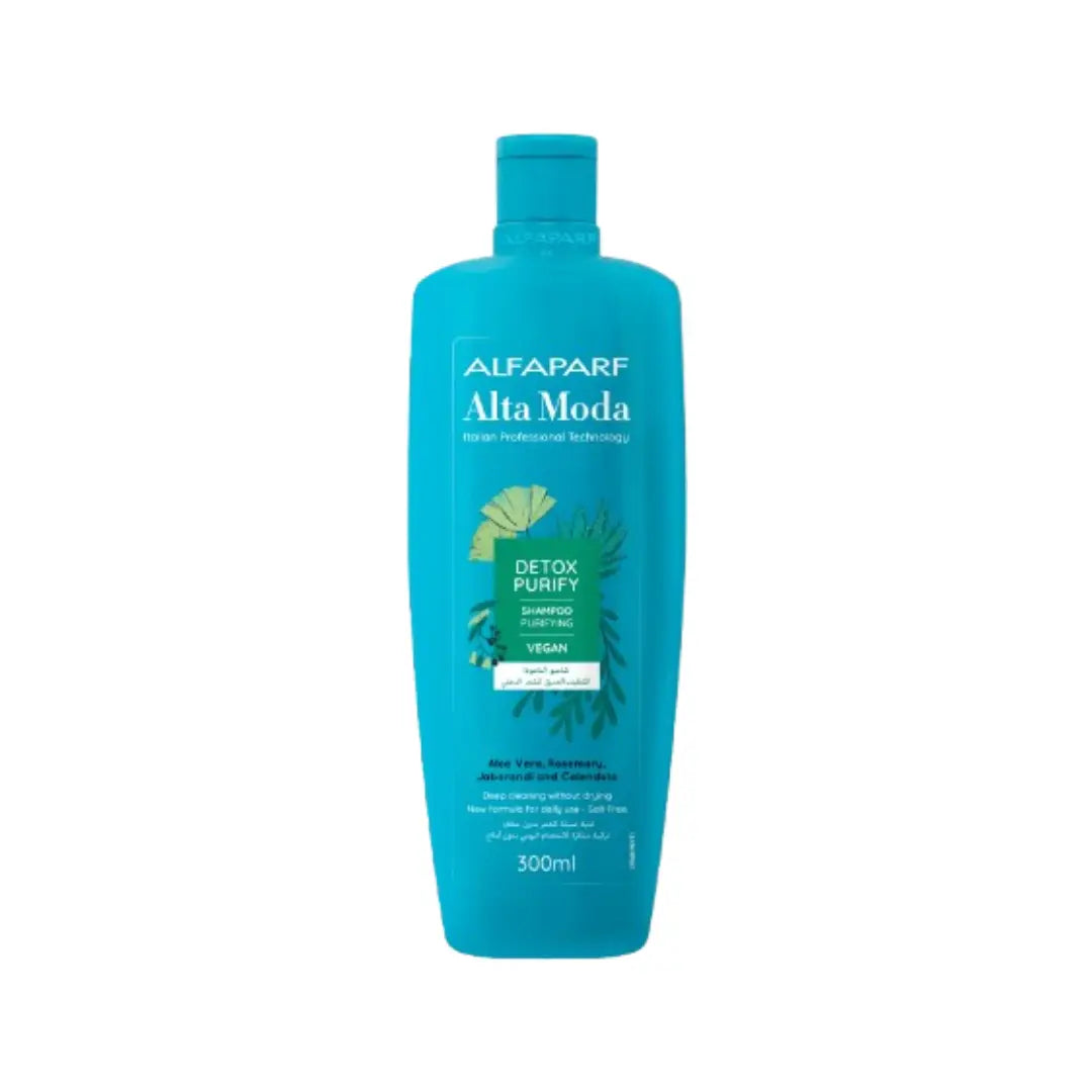 Alfaparf Alta Moda Detox Purify Shampoo 300ml – Deep Cleansing Shampoo for Oily Scalp & Fresh Hair