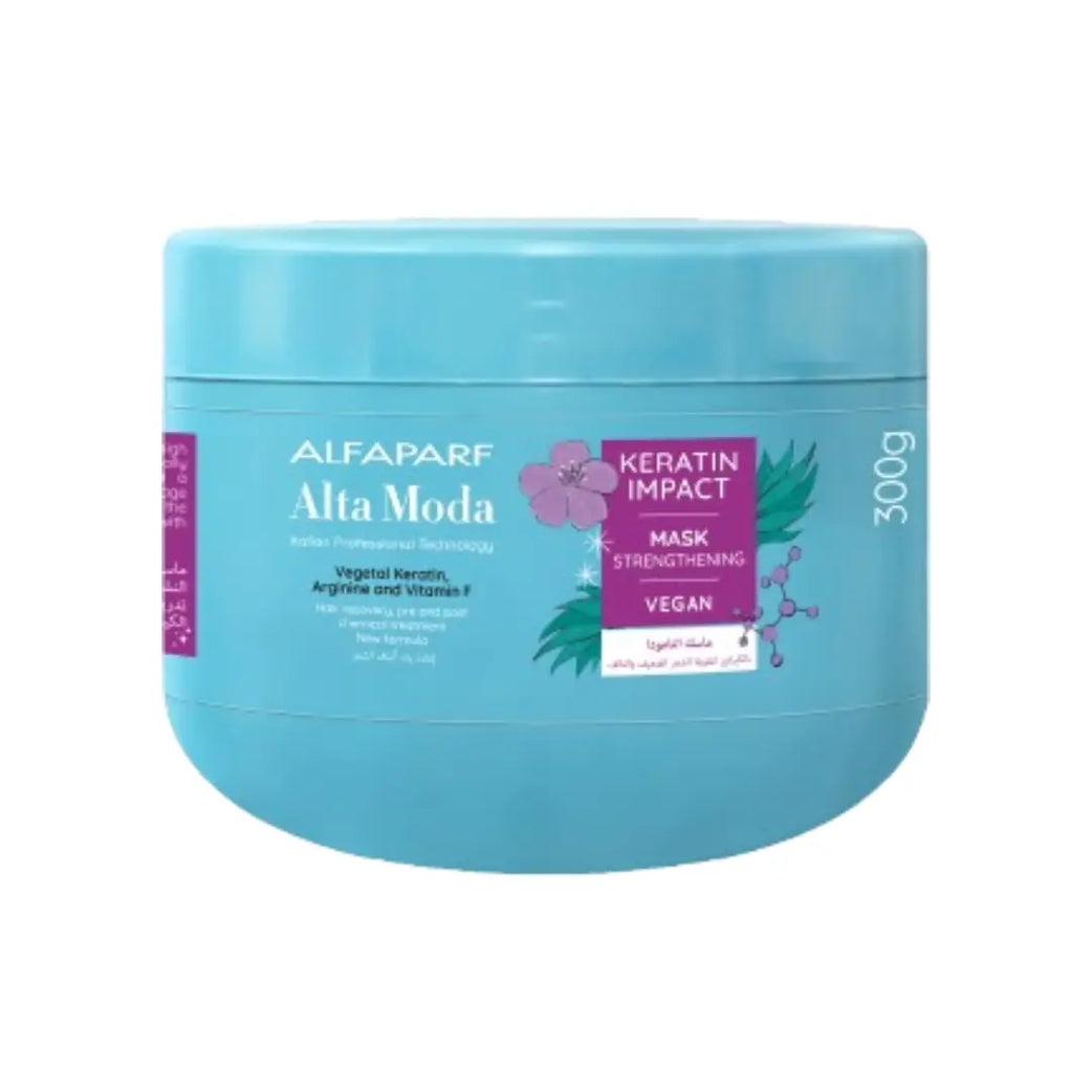 Alfaparf Alta Moda Keratin Impact Hair Mask 300g – Intensive Repair Treatment for Damaged & Weak Hair