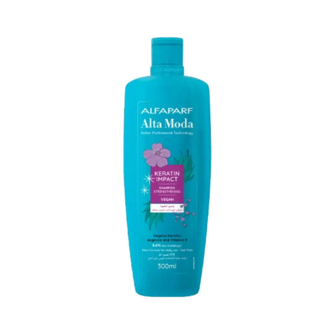 Alfaparf Alta Moda Keratin Impact Shampoo 300ml – Strengthening Shampoo for Damaged & Weak Hair
