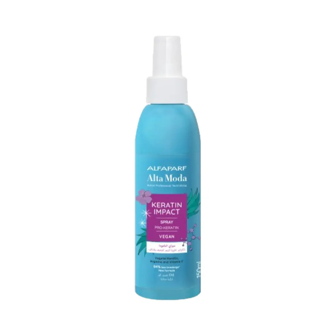 Alfaparf Alta Moda Keratin Impact Spray 150ml – Hair Repair & Anti-Frizz Leave-In Spray for Smoothness