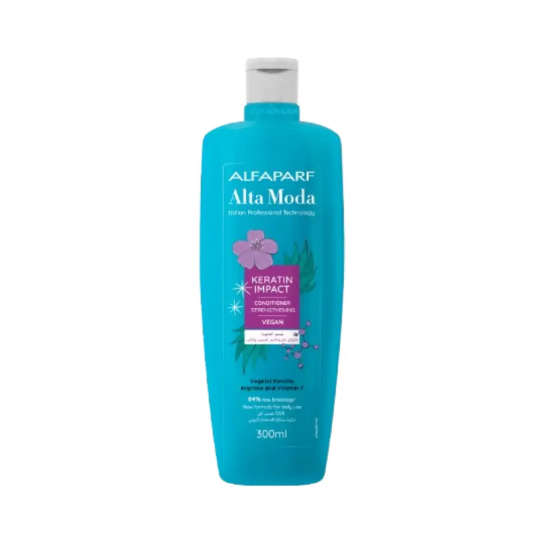 Alfaparf Alta Moda Keratin Impact Strengthening Conditioner 300ml – Repairing Conditioner for Damaged & Weak Hair