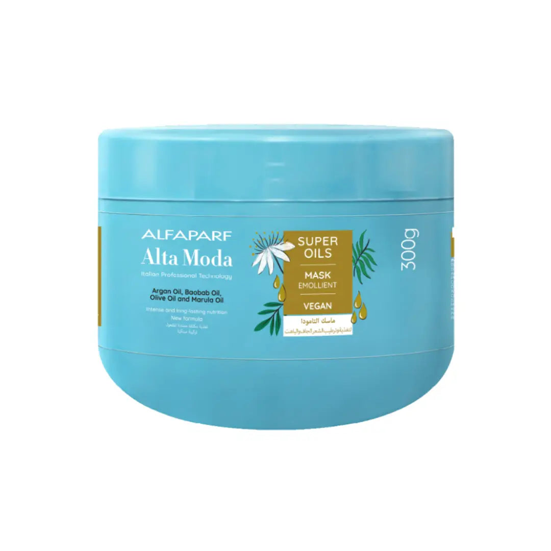 Alfaparf Alta Moda Super Oils Emollient Hair Mask 300g – Nourishing Hair Treatment