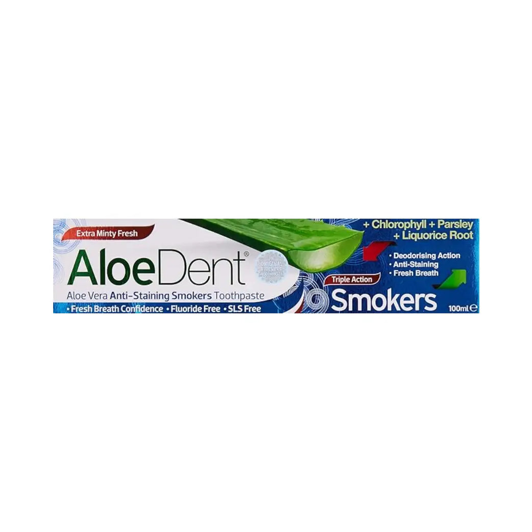 AloeDent Triple Action Flouride Free Smokers T/P 100ML