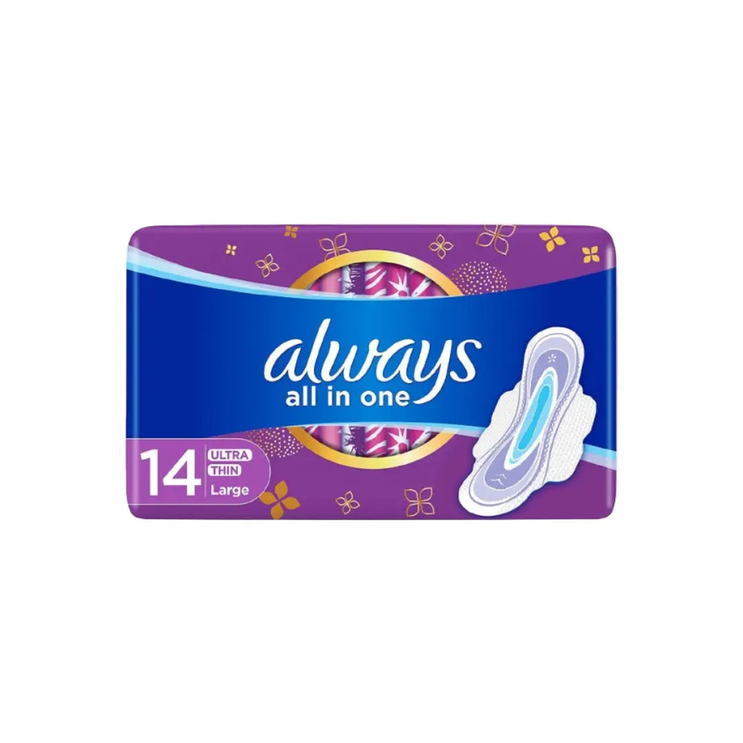 Always All In One Ultra Thin With Wings Pad 14S sanitary pads