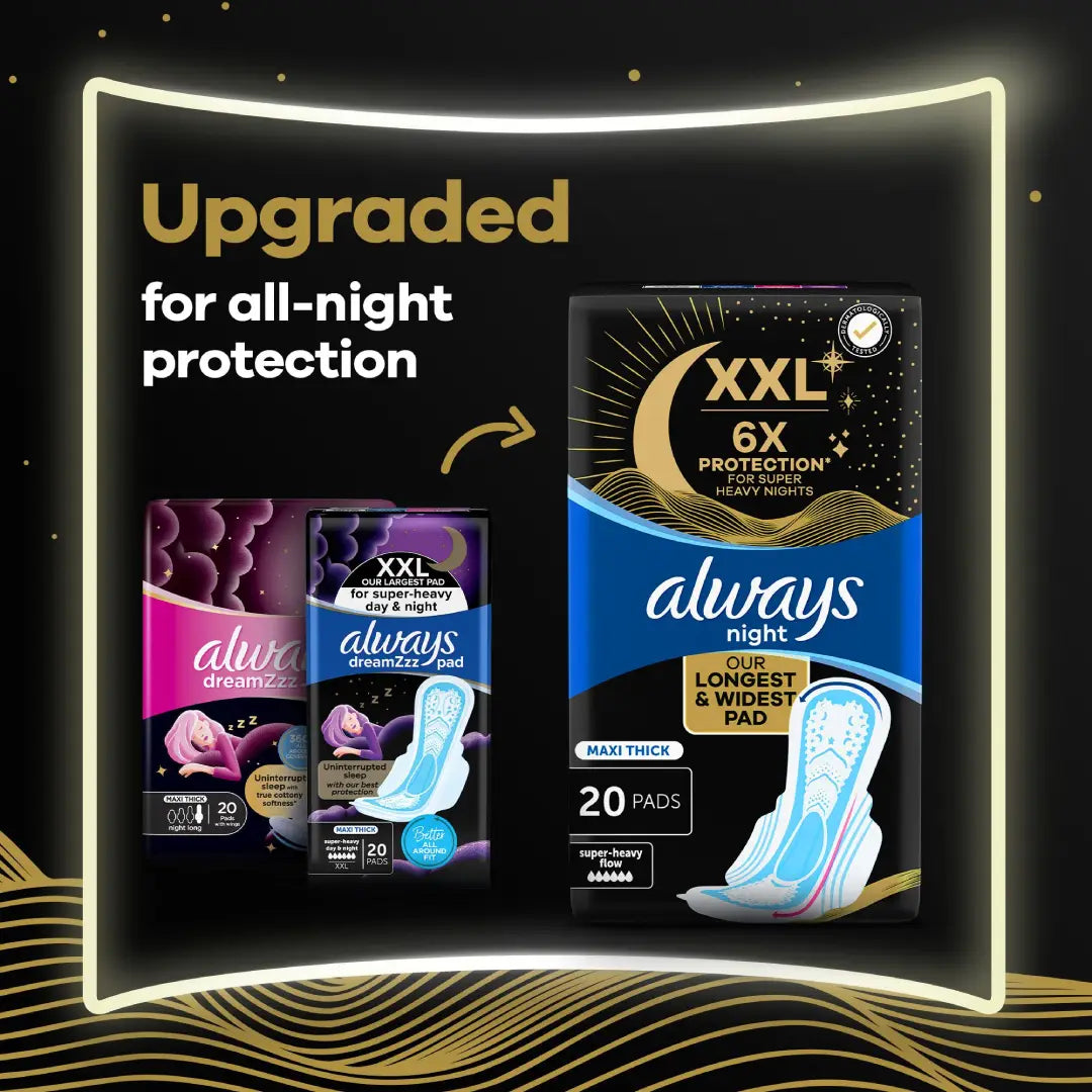 Always Dreamz Maxi Thick Heavy Night Pad With Wings 7S sanitary pads