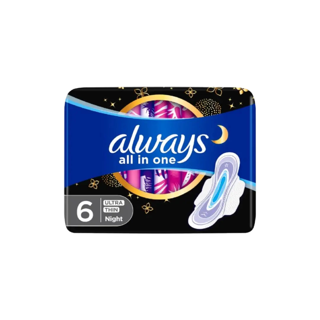 Always All In One Ultra Thin With Wings Night Pad 6S sanitary pads