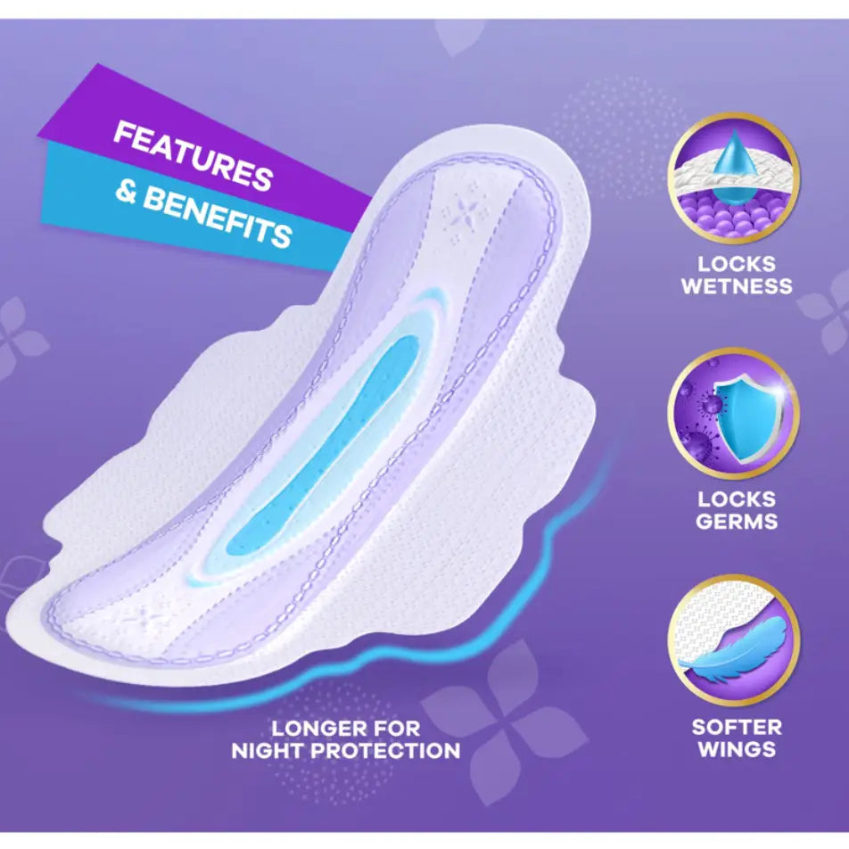 Always All In One Ultra Thin With Wings Night Pad 6S sanitary pads