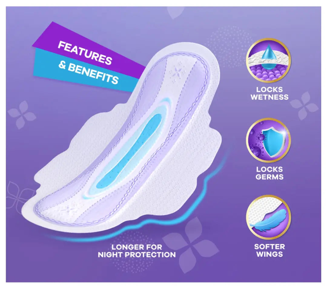 Always All In One Ultra Thin With Wings Night Pad 6S sanitary pads