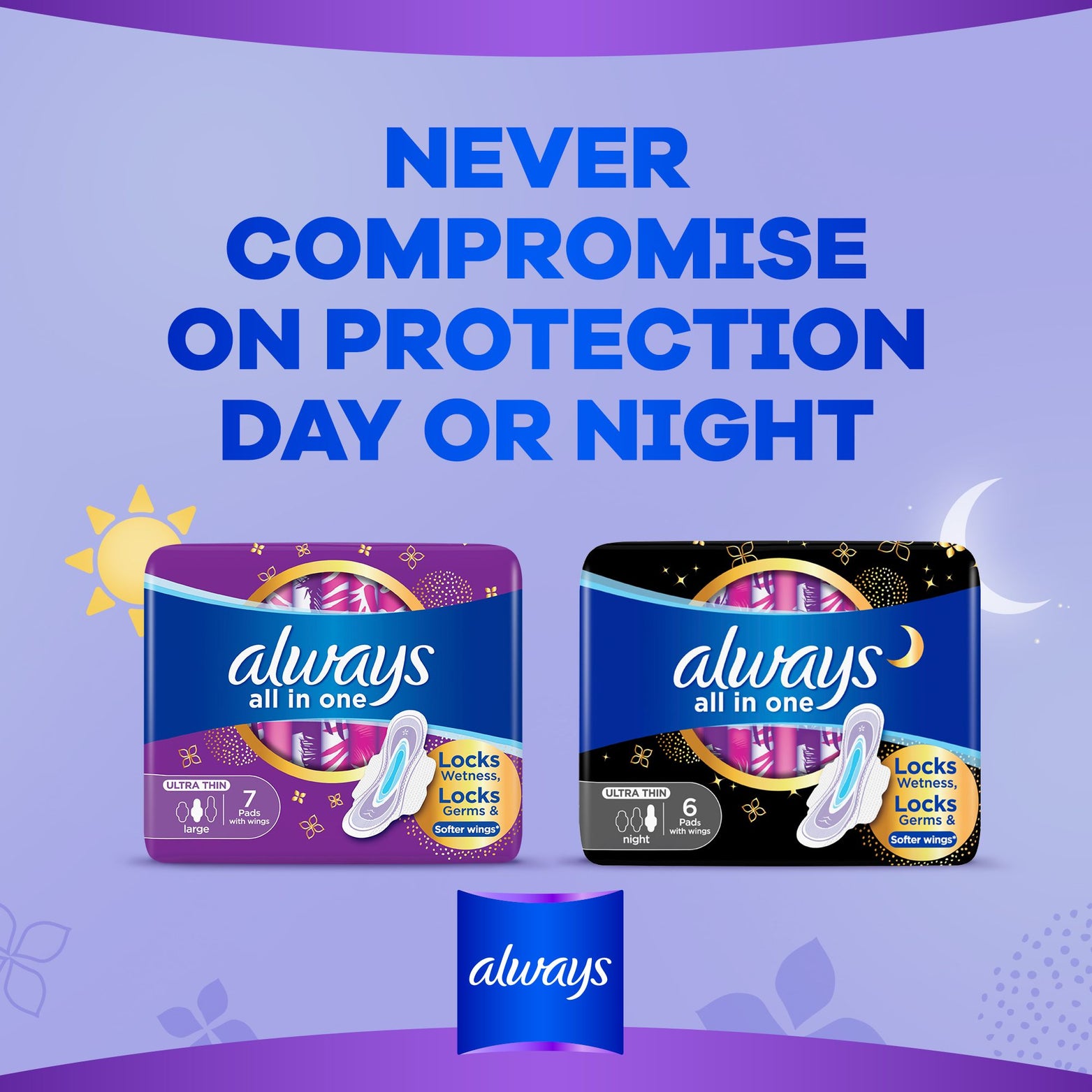 Always All In One Ultra Thin With Wings Pad 14S sanitary pads