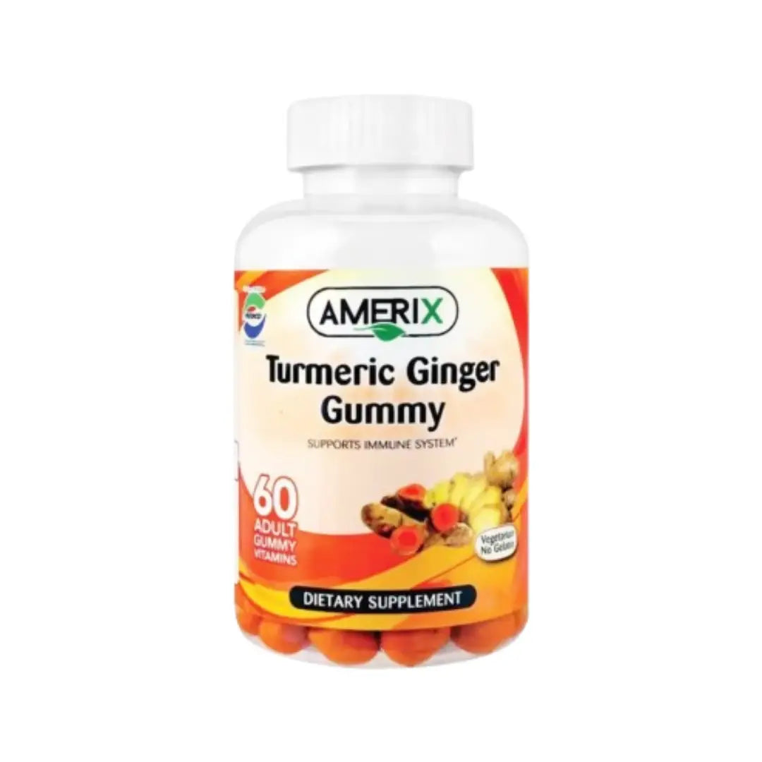 Amerix Turmeric Ginger Adult Mango Gummies 60s Immune Support and Antioxidant Supplement