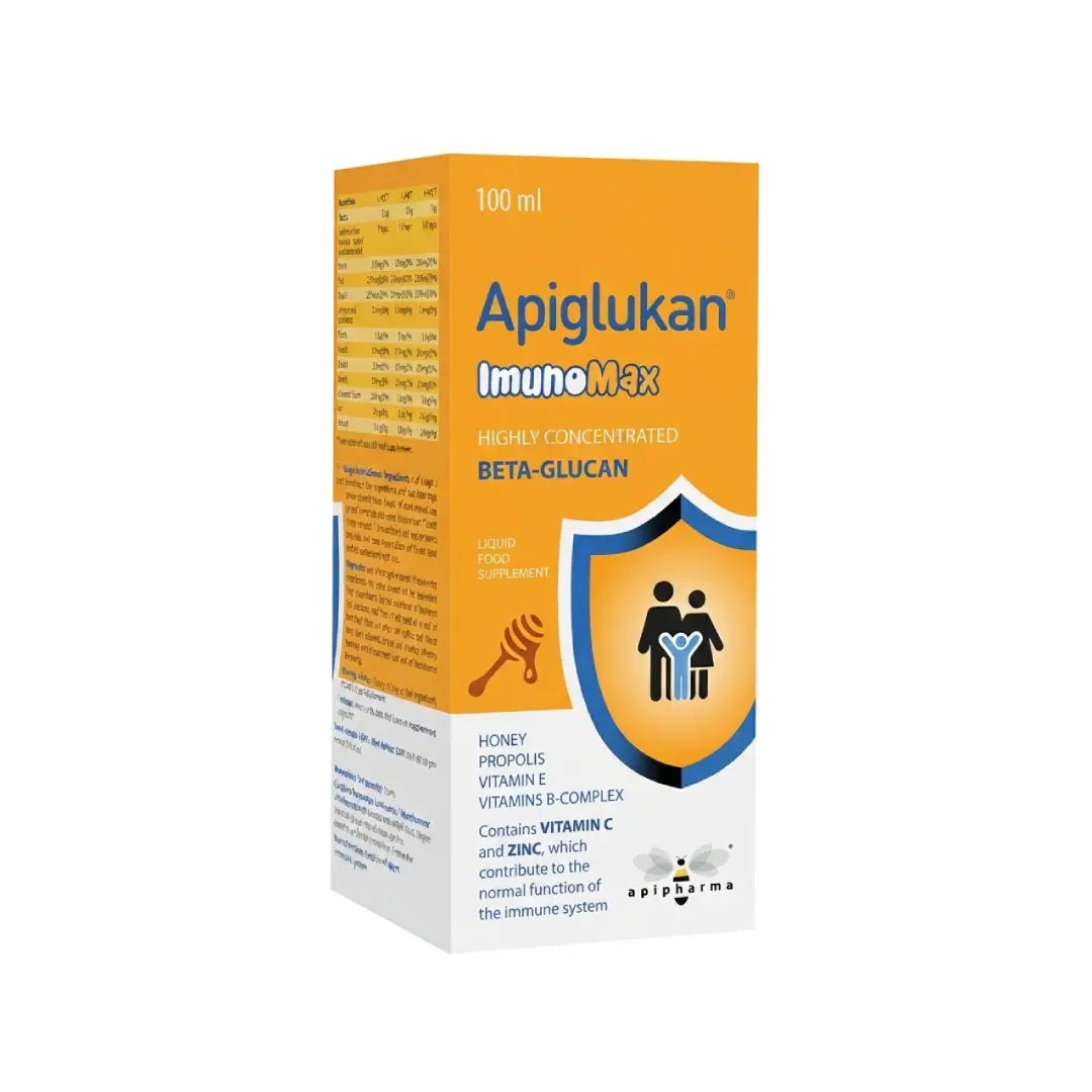 Apiglukan Immunomax Syrup 100ml – Beta Glucan, Vitamins & Zinc Supplement