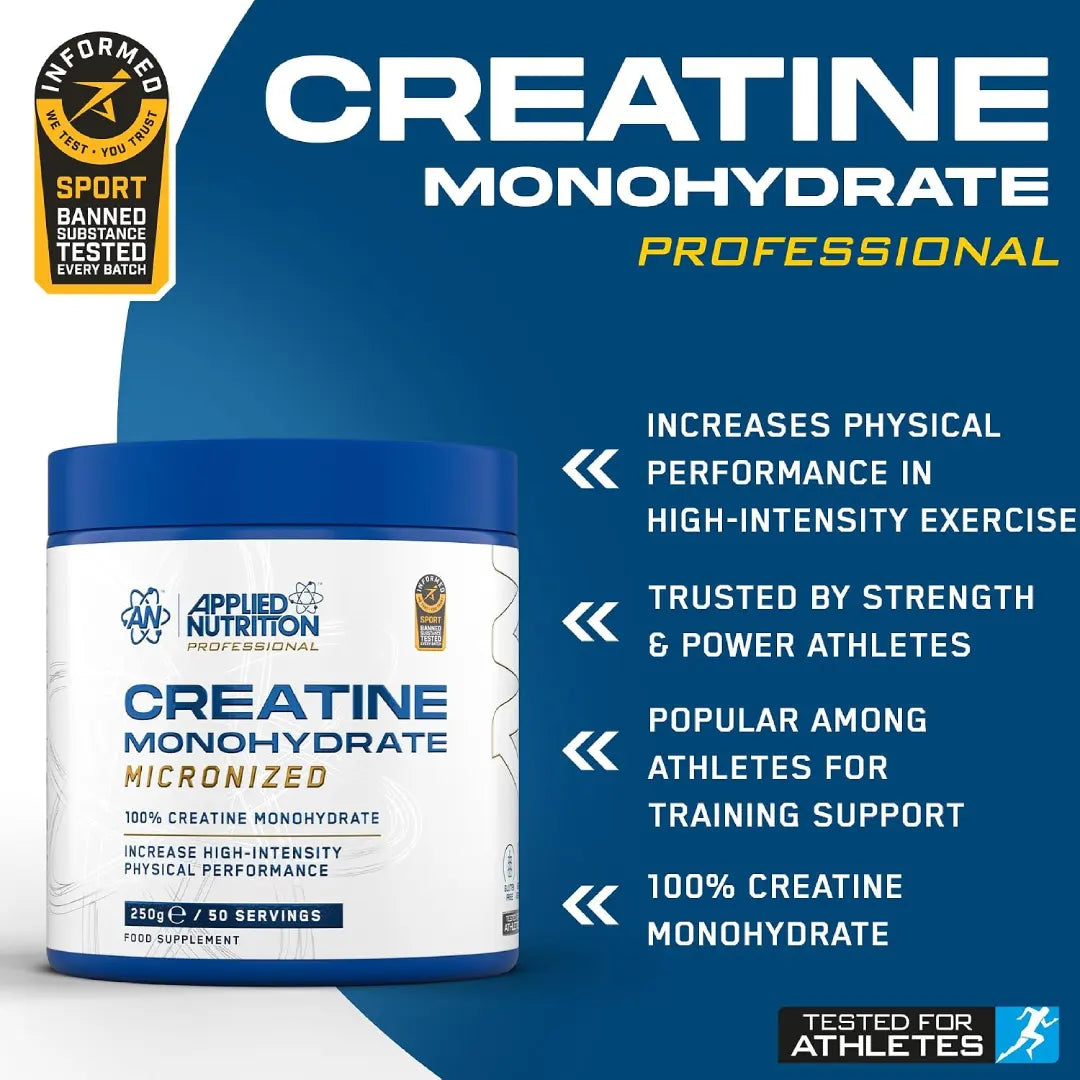 Applied Nutrition Creatine Monohydrate Micronized 250g Serv 50