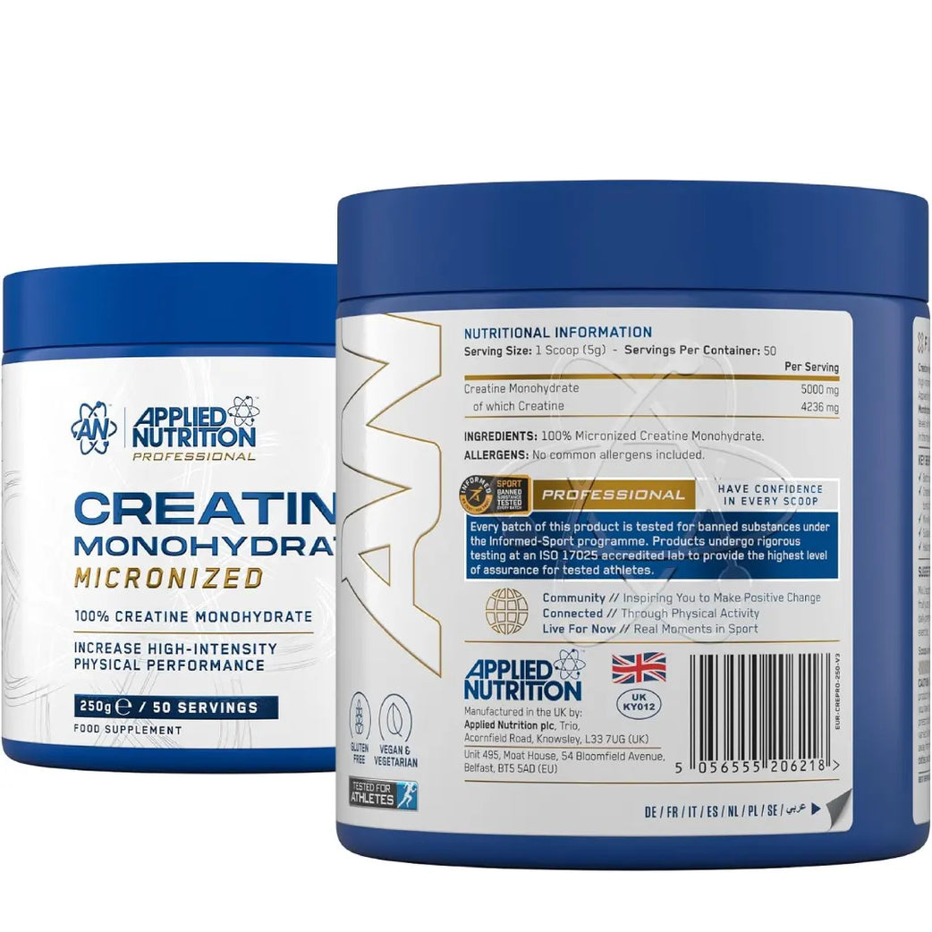 Applied Nutrition Creatine Monohydrate Micronized 250g Serv 50