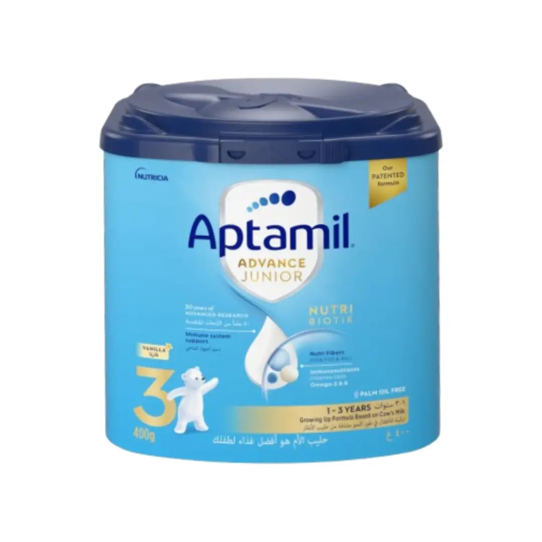 Aptamil Advance Junior NutriBiotik 3 Vanilla 400g – Growing Up Milk Powder for Toddlers with Nutrients for Immunity, Growth & Development