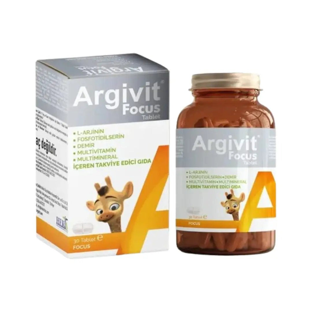Argivit Focus Tablets 30s – daily multivitamin and mineral supplement to support mental focus, energy, and overall health