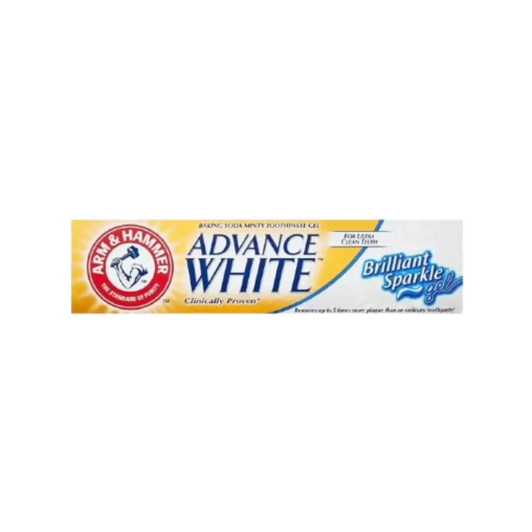 Arm & Hammer Advance White Brilliant Sparkle Gel Toothpaste 115g Whitening Fluoride Gel Toothpaste