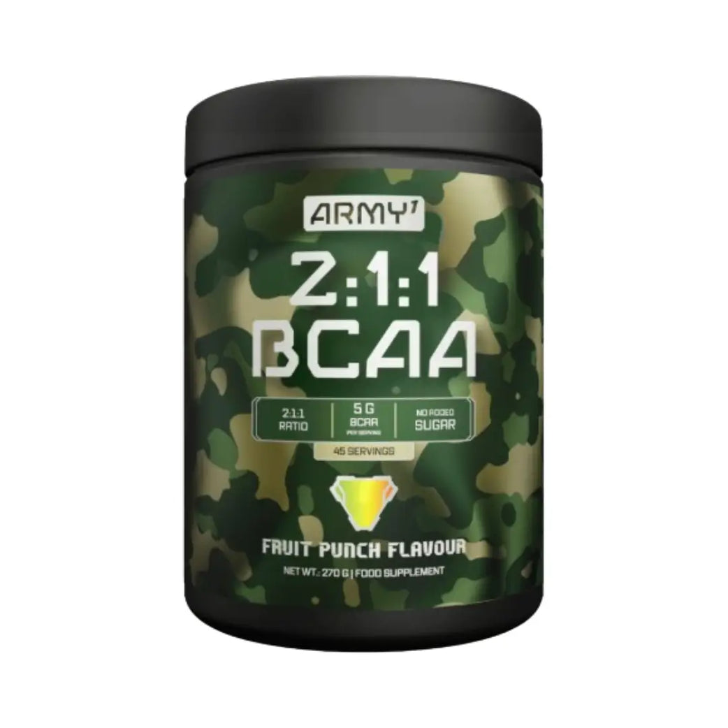 Army 1 BCAA Fruit Punch Flavor Powder for Active Lifestyle