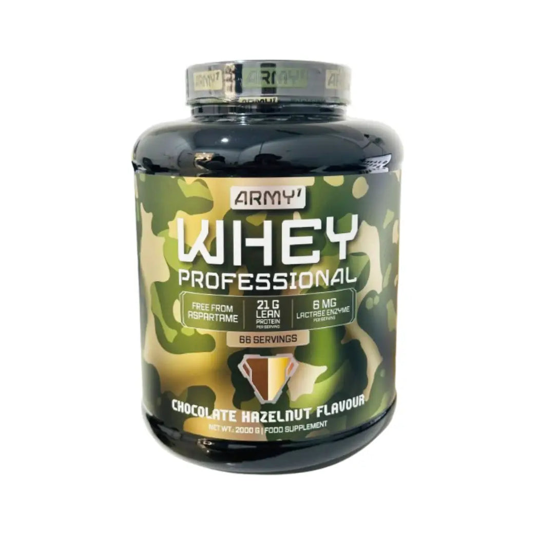 Army 1 Whey Professional Chocolate Hazelnut Protein Powder for Active Lifestyle