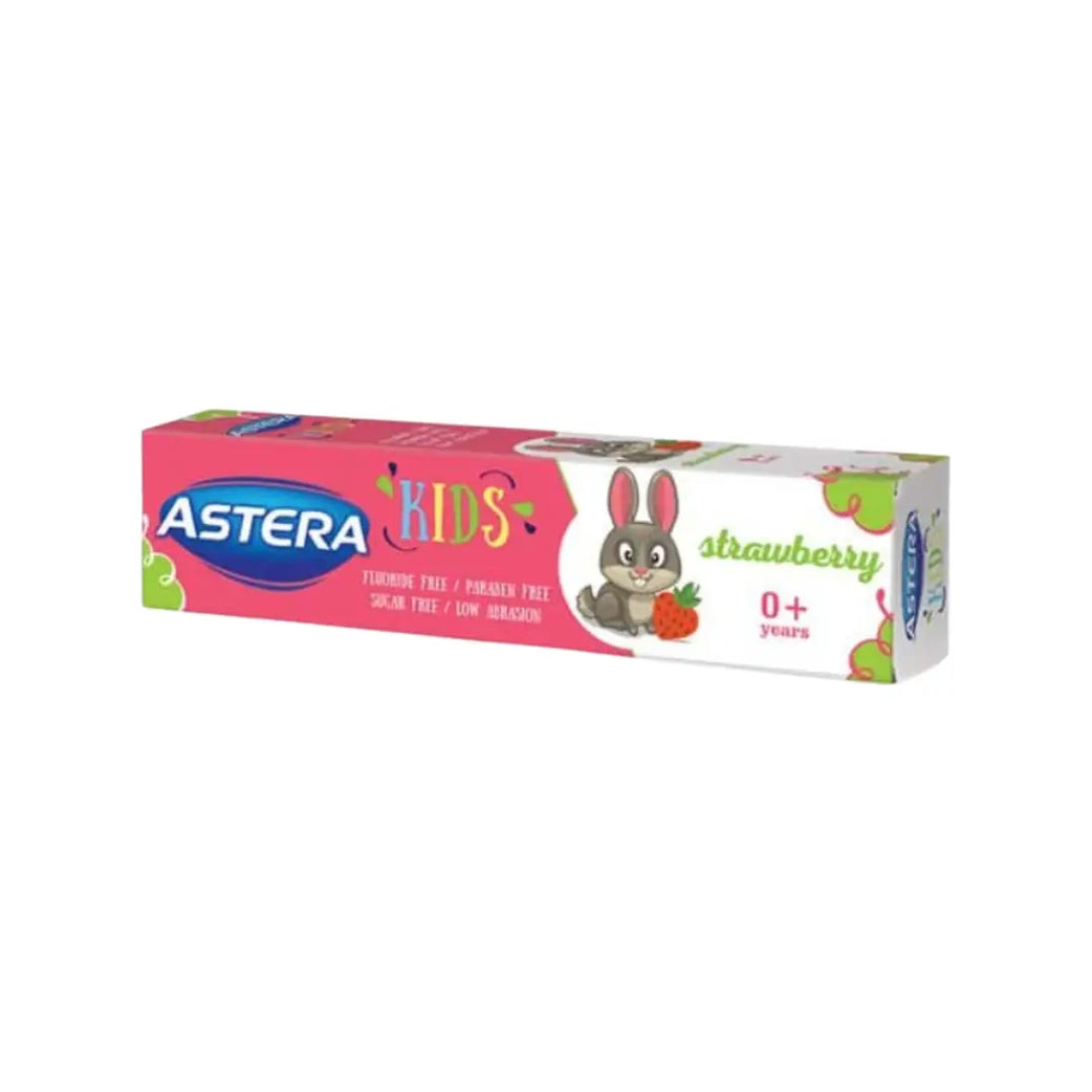 Astera Kids Strawberry Toothpaste 0+ Years 50ml | Gentle Fluoride-Free Baby & Toddler Toothpaste