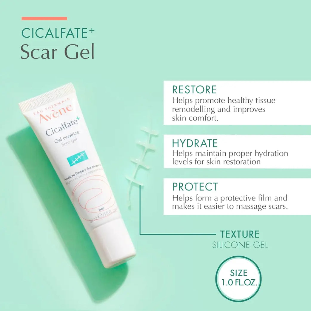 Avène Cicalfate+ Scar Gel 30ml – Scar Care Gel with Hyaluronic Acid & C+-Restore