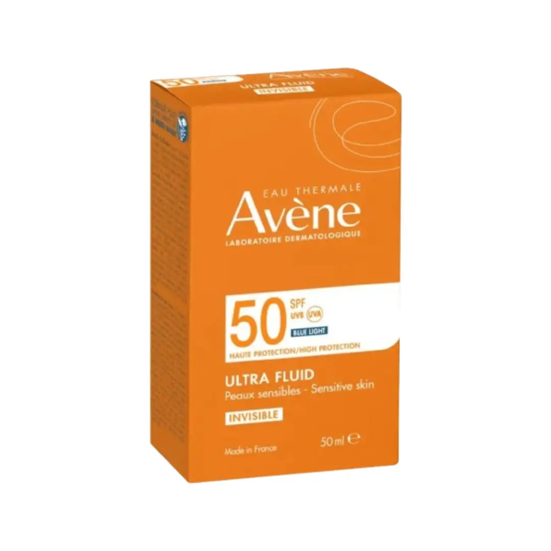 Avène SPF50+ Invisible Ultra Fluid Sensitive Skin Sunscreen 50ml Lightweight Broad Spectrum Sun Protection