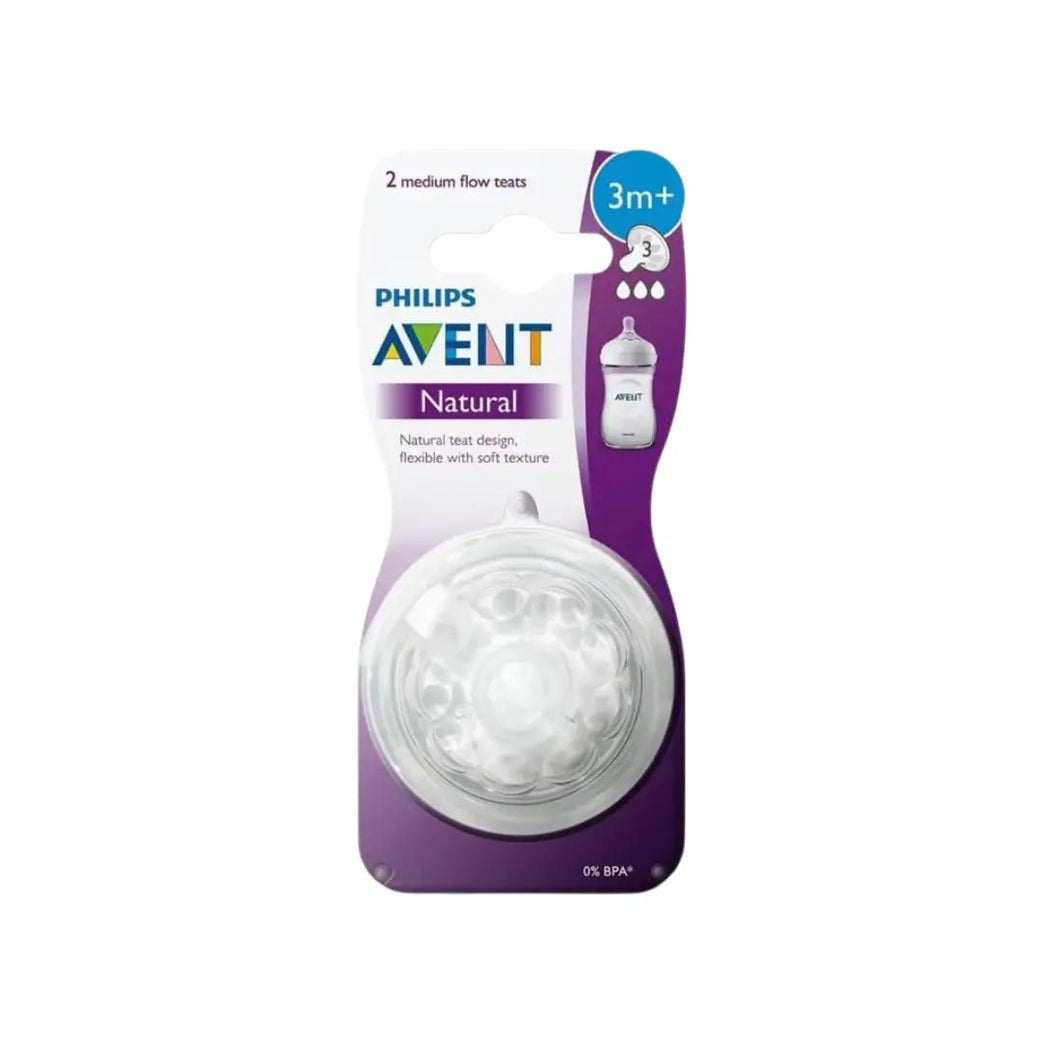 Philips Avent Natural 2.0 Teats 3M+ 2s SCF043/27 Medium