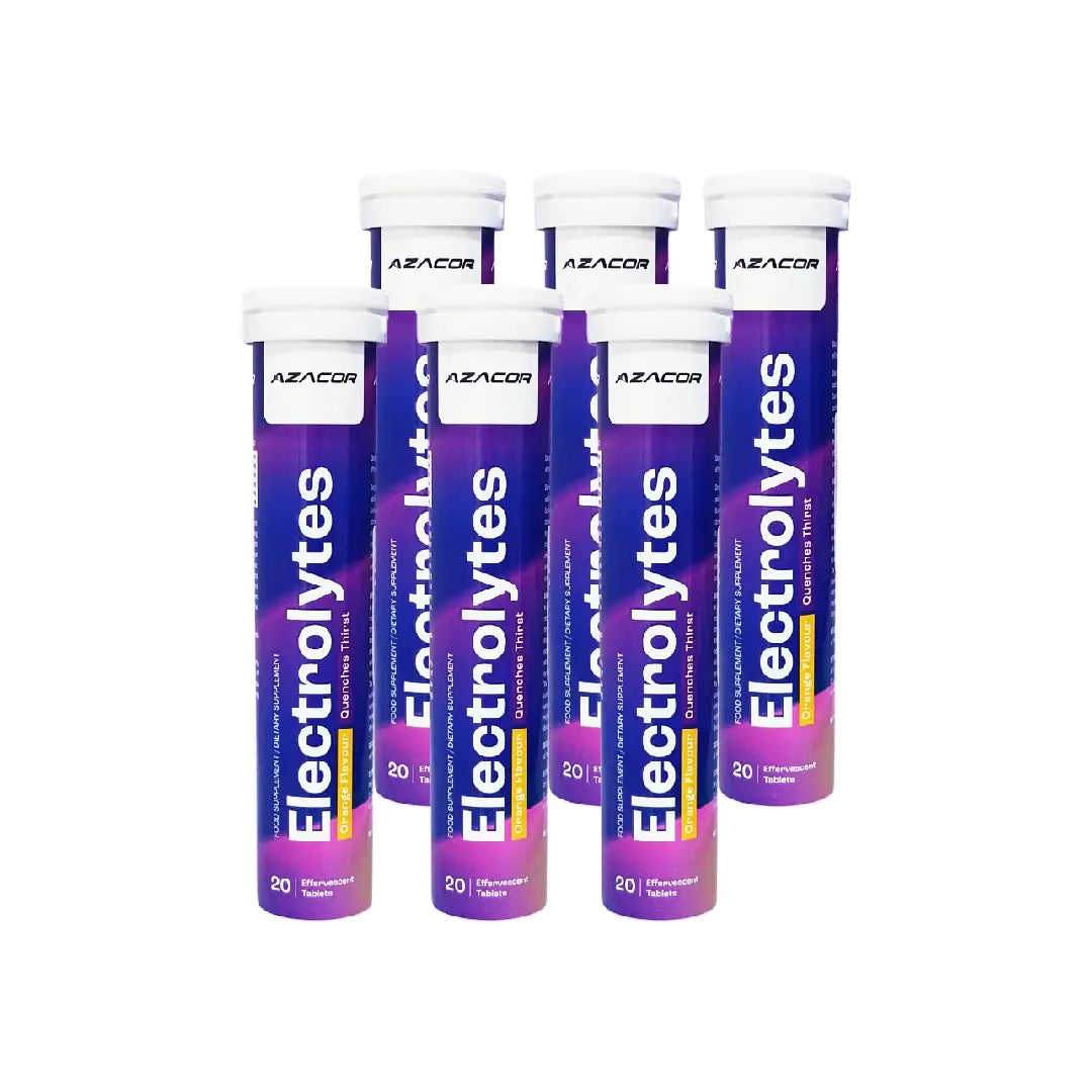 Azacor Electrolytes Effervescent Orange Tab 20s 6pcs