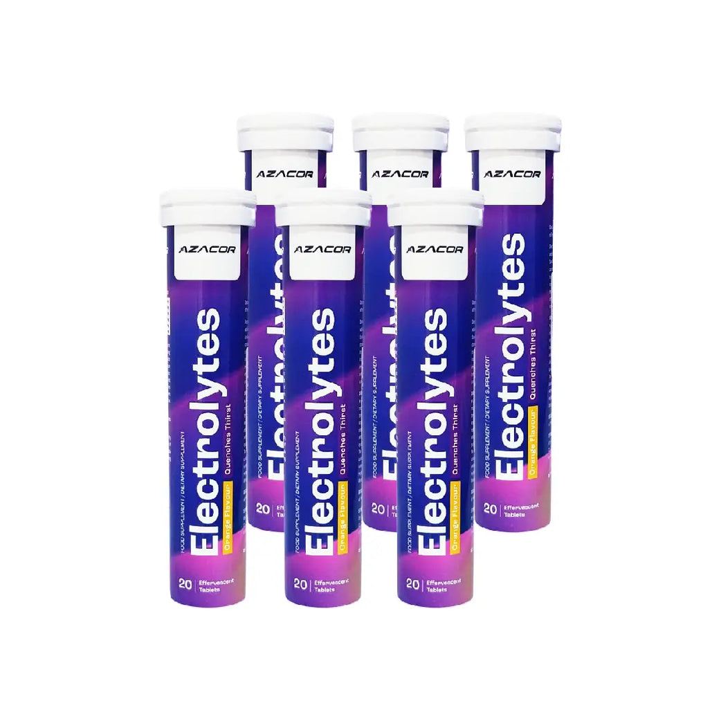 Azacor Electrolytes Effervescent Orange Tab 20s 6pcs