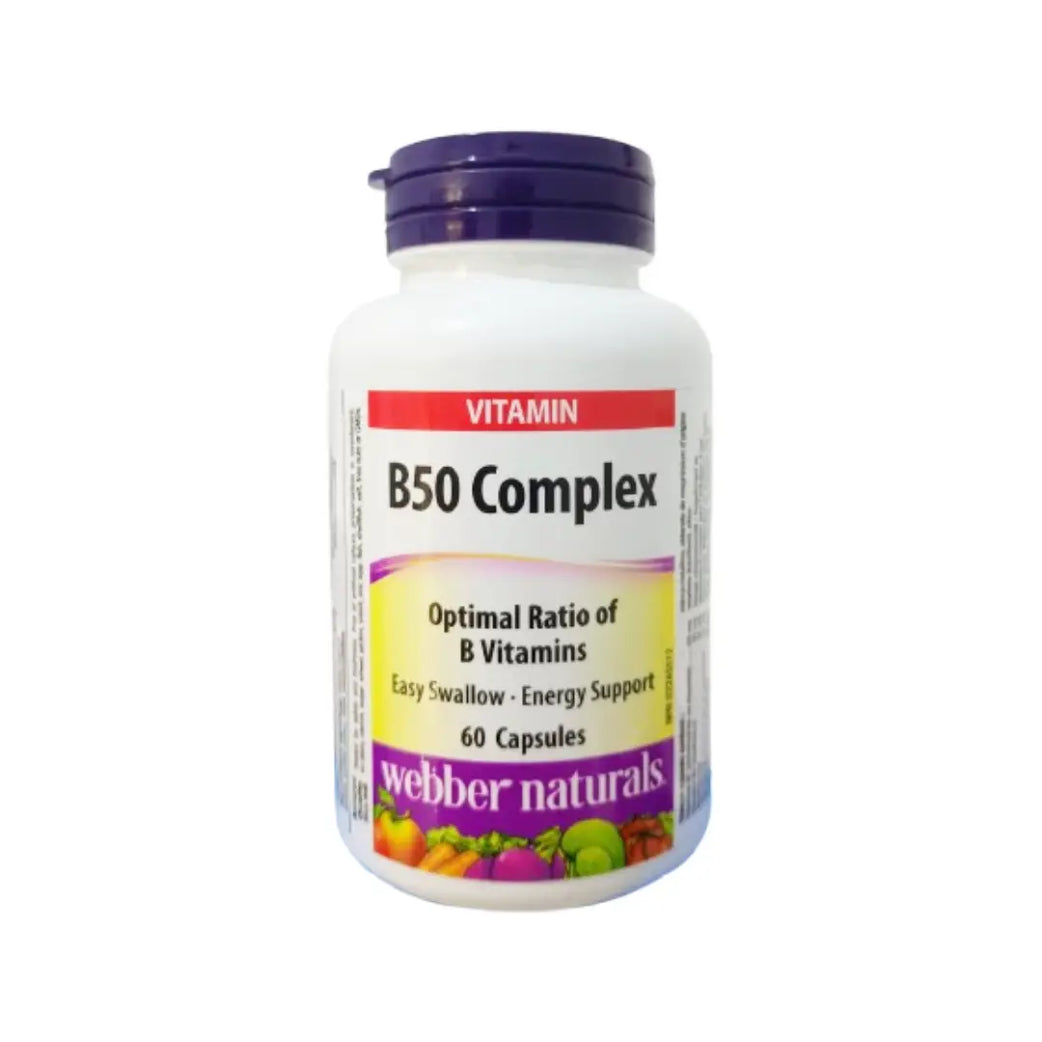 Webber Naturals Vitamin B50 Complex Cap 60s