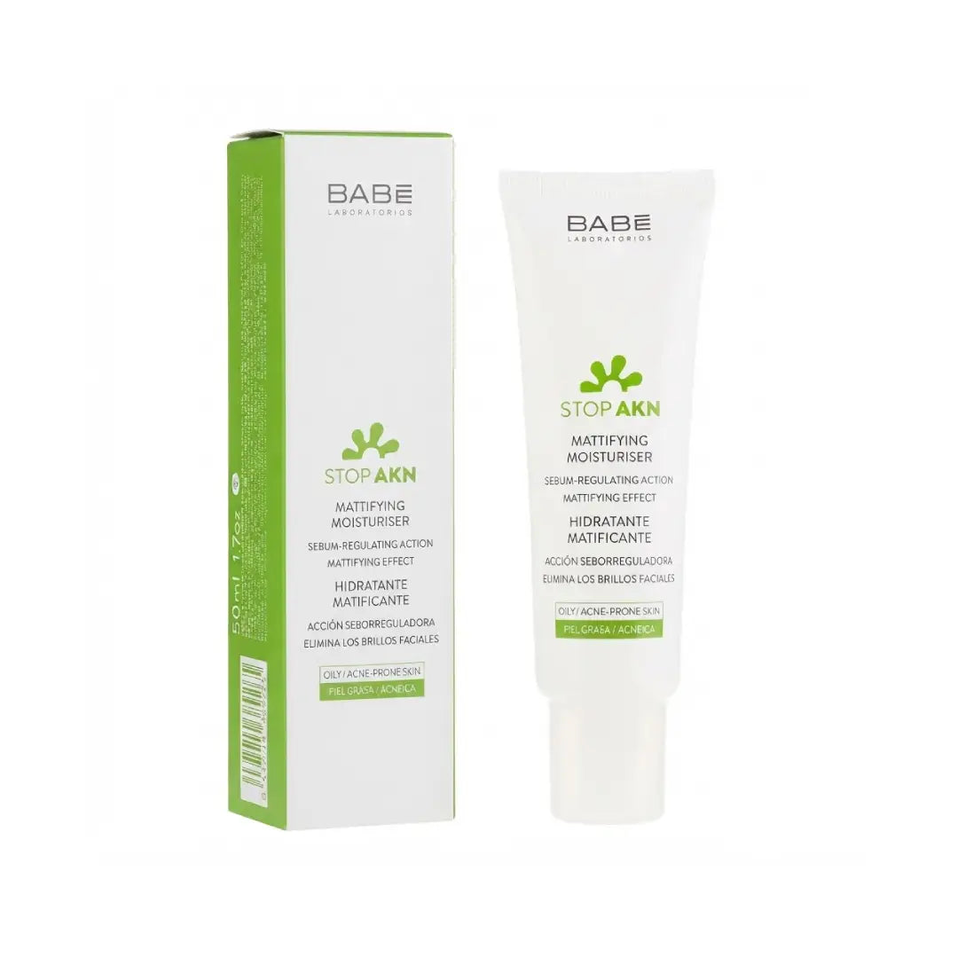 BABÉ Stop AKN Mattifying Moisturiser 50ml – Oil Control Face Cream for Acne-Prone Skin