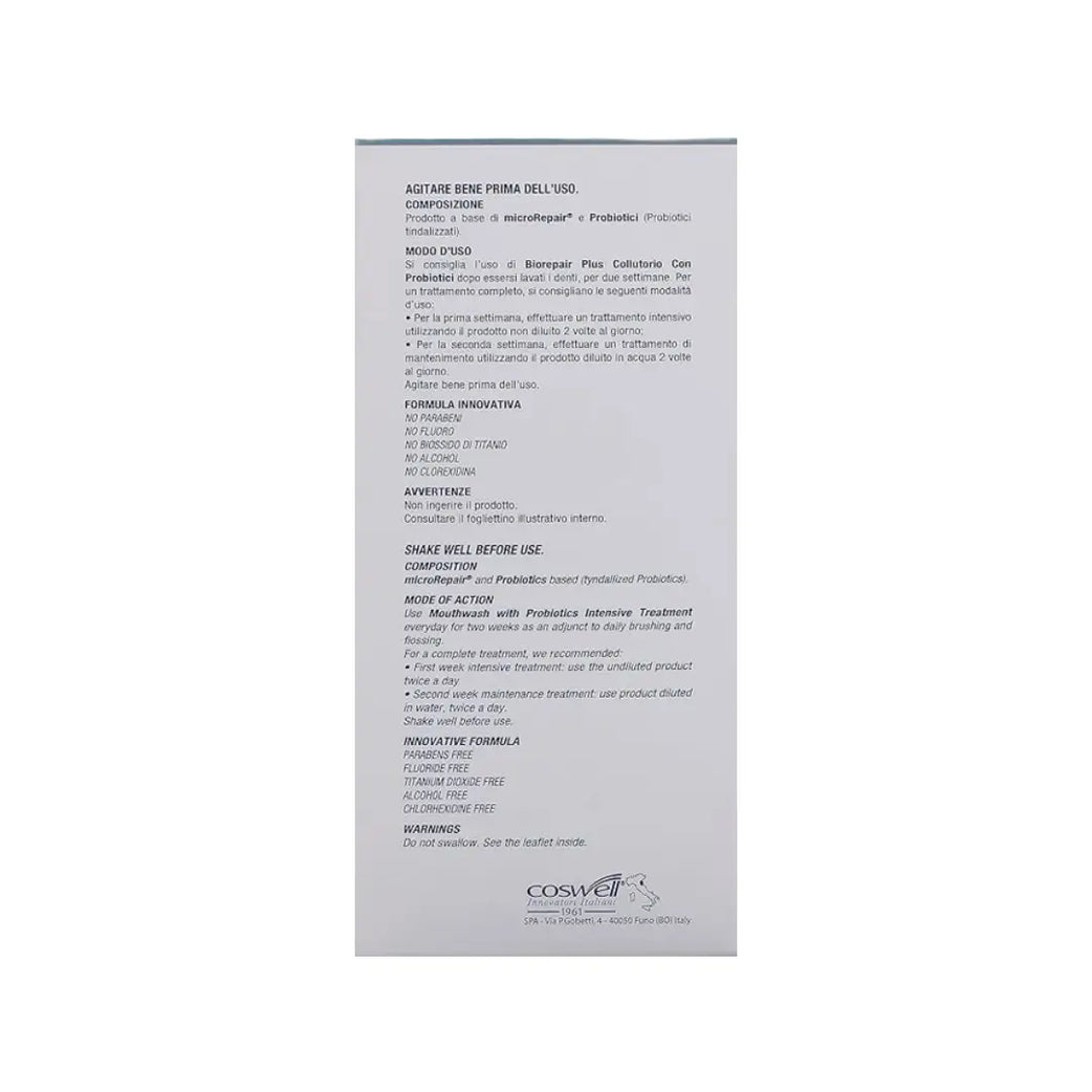 BIOREPAIR Plus Oral Care Mouthwash with Probiotic 250ml