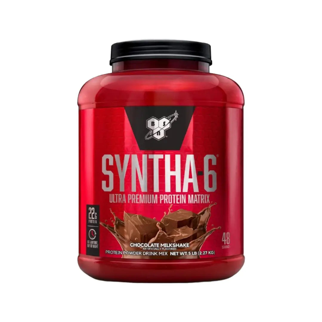BSN Syntha-6 Ultra Premium Protein Powder Chocolate Milkshake 5lb – Multi-Source Protein Blend 48 Servings