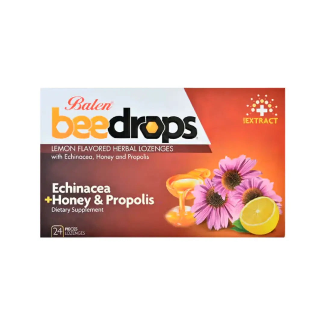 Balen BeeDrops Lemon Lozenges 24s Honey and Lemon Throat Lozenges for Soothing Relief and Fresh Breath