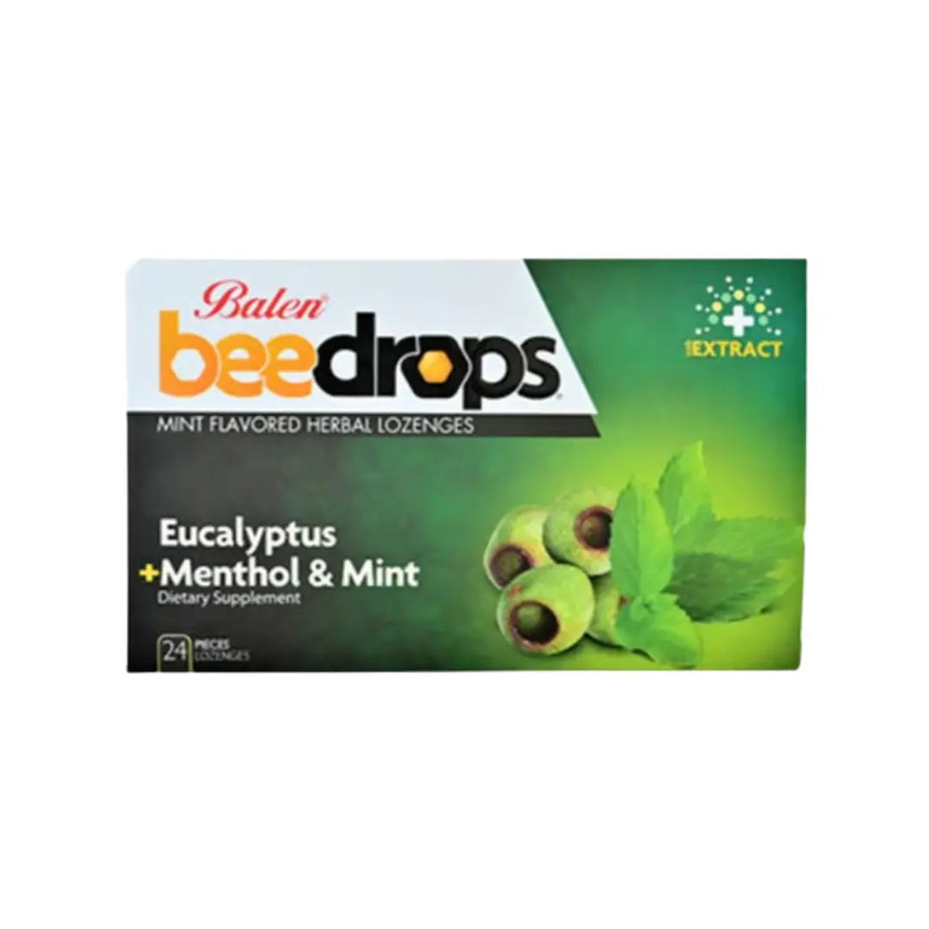 Balen BeeDrops Mint Lozenges 24s Honey and Mint Throat Lozenges for Throat Comfort and Fresh Breath