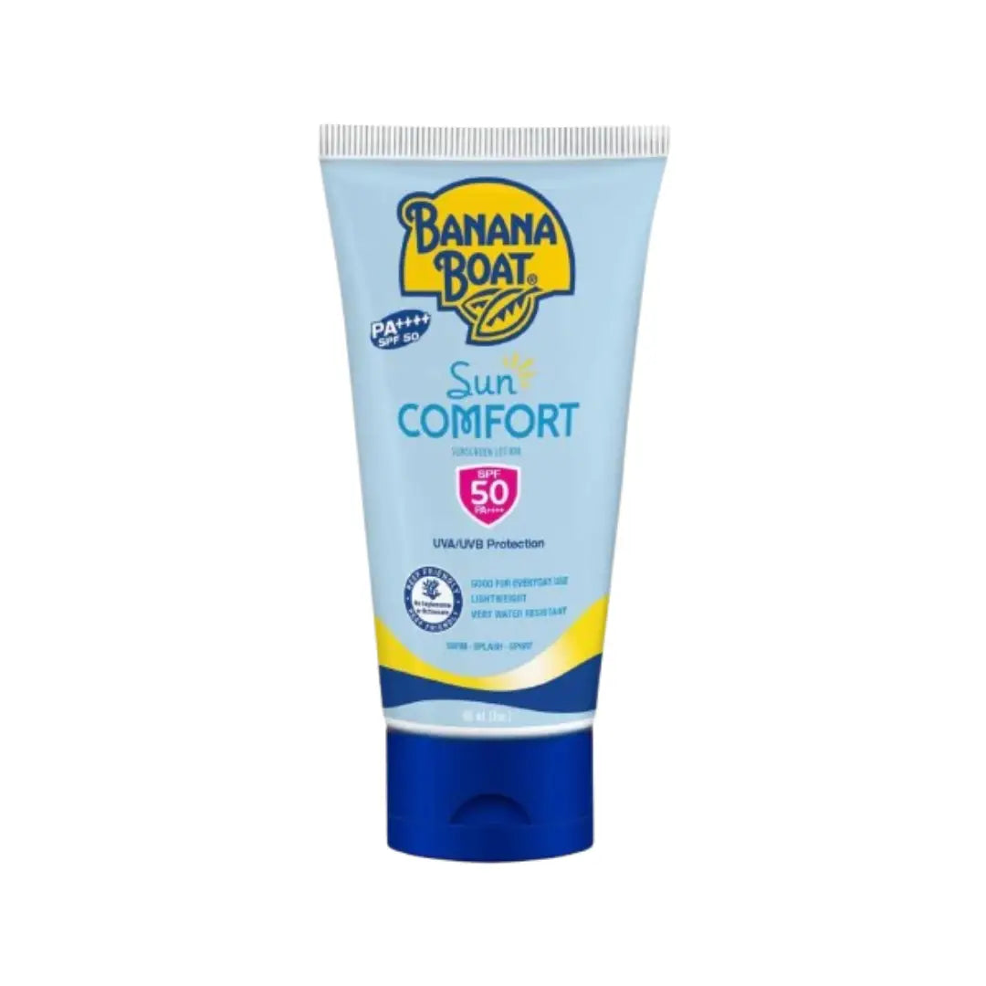 Banana Boat Sun Comfort SPF50 Sunscreen Lotion 90ml – Lightweight Broad Spectrum Sun Protection