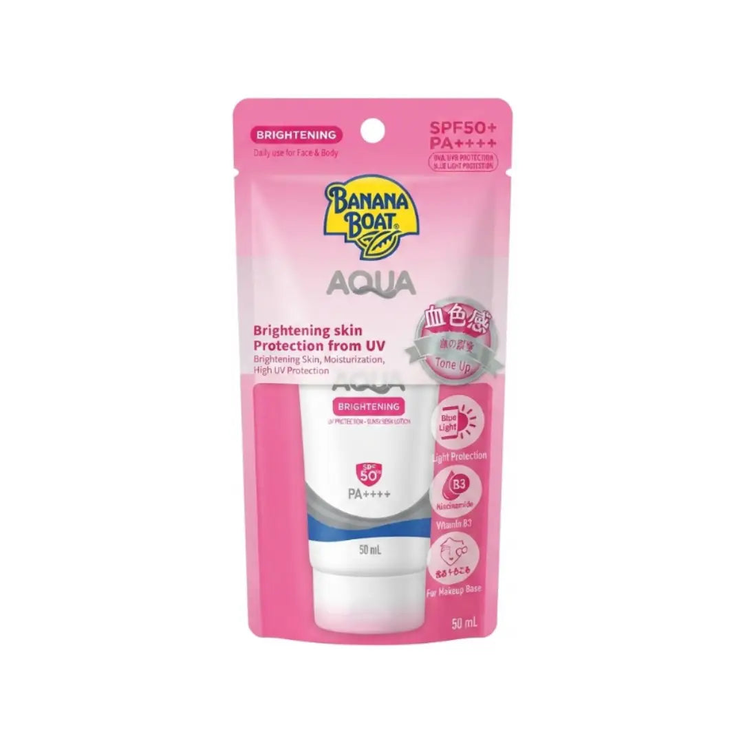 Banana Boat Aqua Brightening UV Protection Sunscreen SPF50 50ml – Lightweight Facial Sunscreen