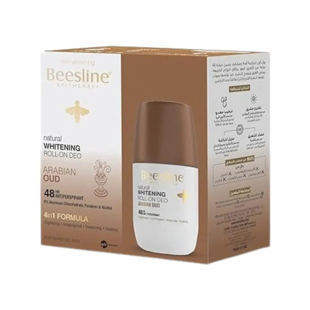 Beesline 4 in 1 Natural Whitening 48H Deo Roll On Arabian Oud 50ml 1+1