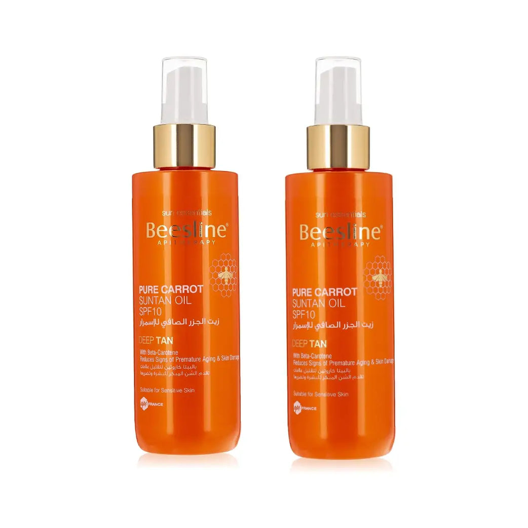 Beesline Pure Carrot Suntan Oil SPF10+ 200ml 1+1