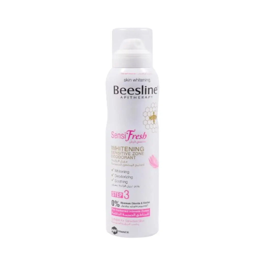Beesline Sensi Fresh Whitening Sensitive Zone Deodorant 150ml – pH Balanced Odor Control Spray