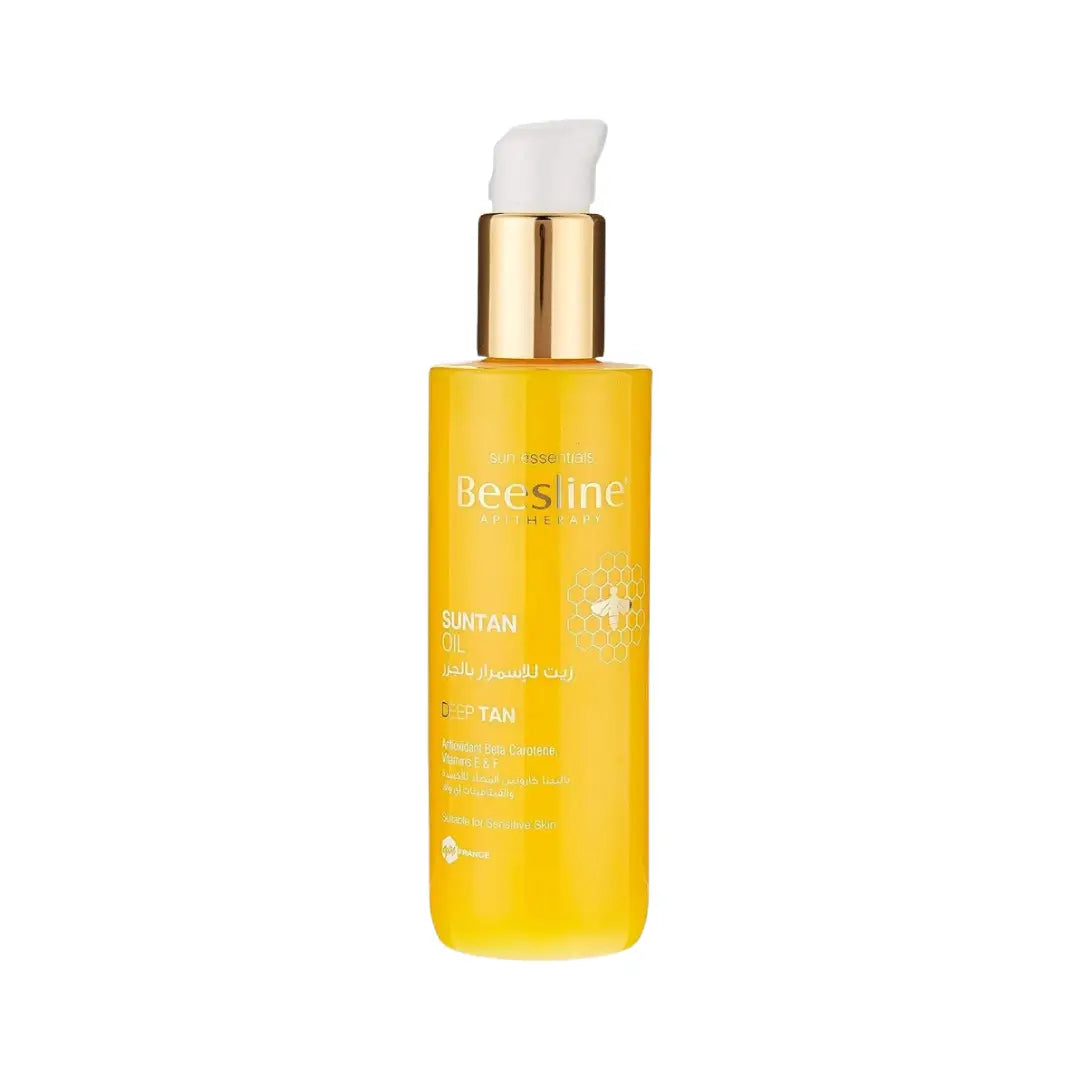 Beesline Deep Suntan Oil 200ml – Moisturizing Tanning Oil with Carrot Extract for a Natural Bronze Tan
