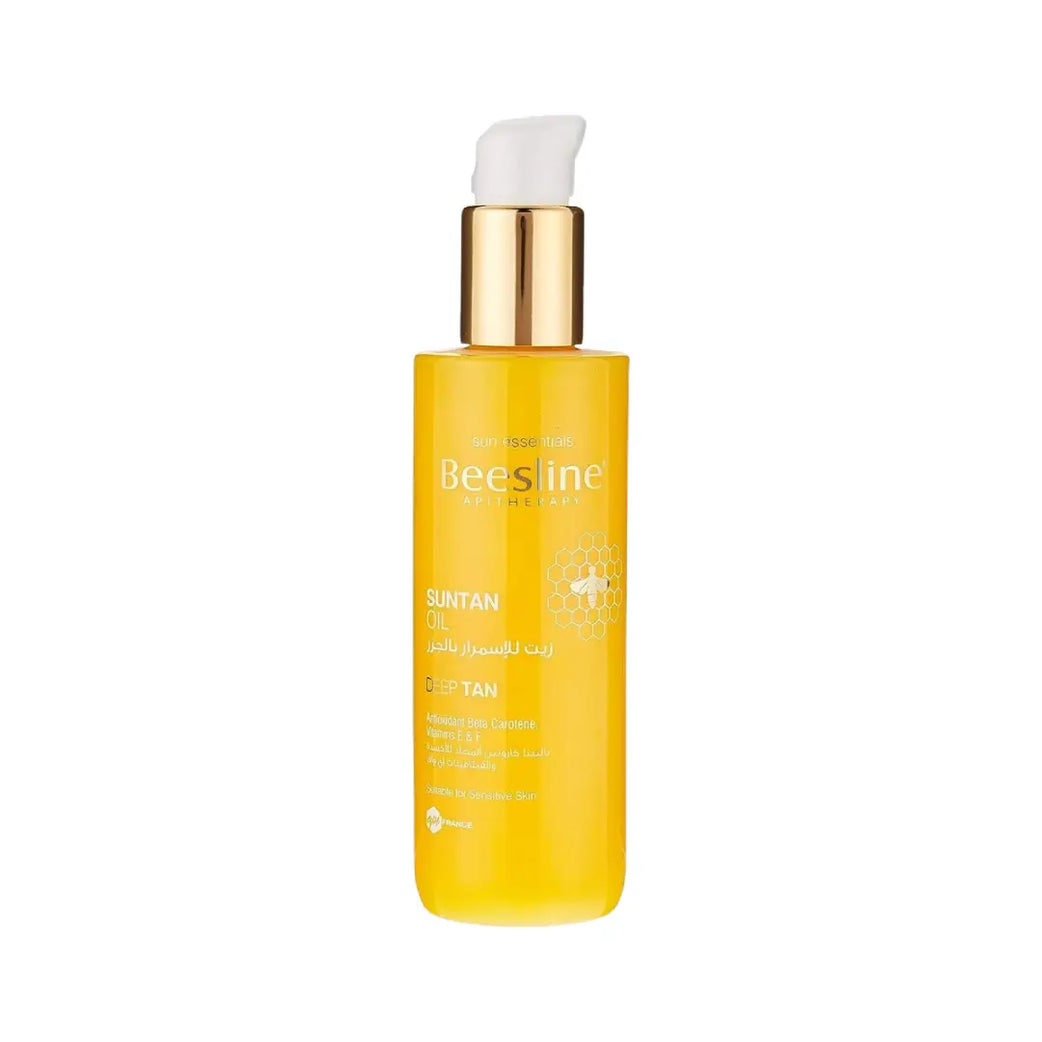 Beesline Deep Suntan Oil 200ml – Moisturizing Tanning Oil with Carrot Extract for a Natural Bronze Tan