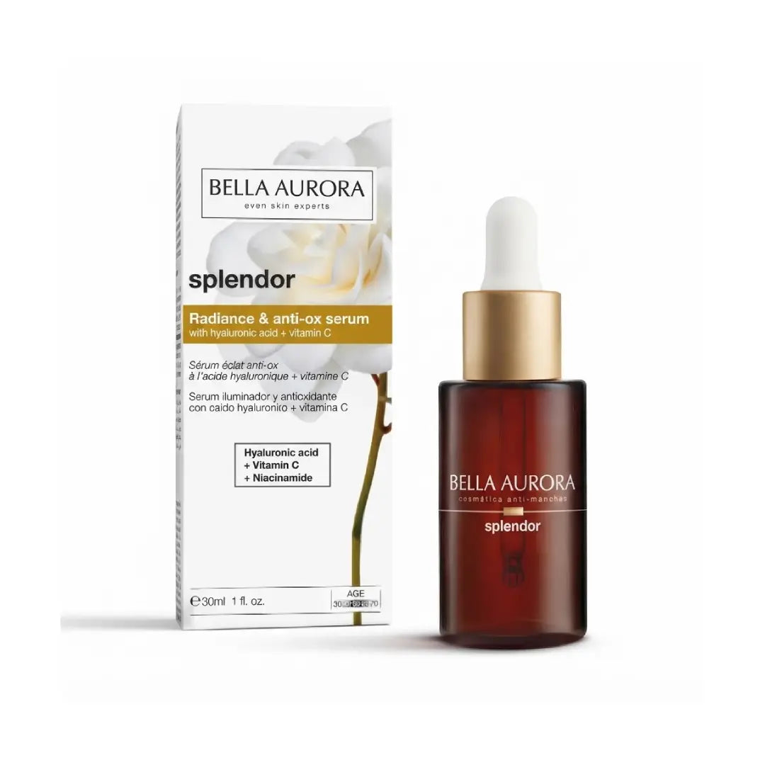 Bella Aurora Splendor Radiance & Anti-Ox Serum 30ml – Vitamin C, Hyaluronic Acid & Niacinamide