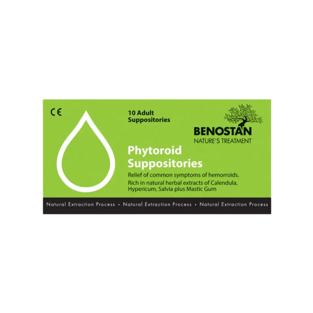 Benostan Phytoroid Adult Suppository 10s – Herbal-Based Personal Care Suppositories